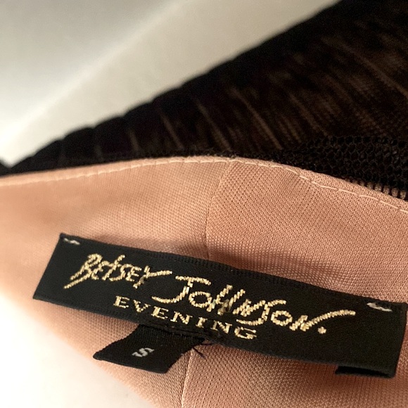 Betsy Johnson Evening Gown - Black mesh with adjustable straps. Stunning! - Picture 10 of 10